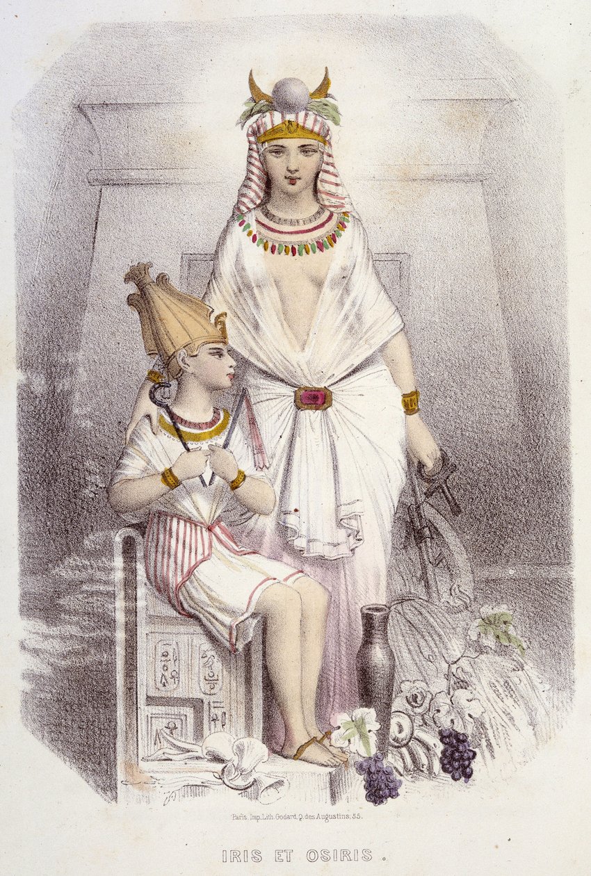 Isis und Osiris - in „Muses and fairies“, von Mery und Foelix, Illustration von G. Staal, Ed. G. de Gonet von Pierre Gustave Eugene Staal