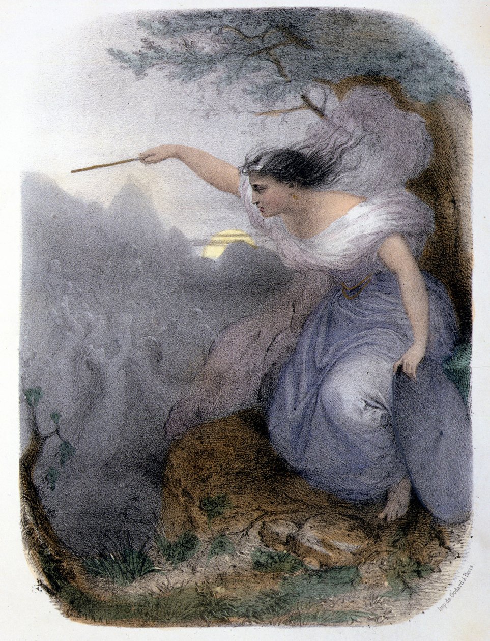 La Fée Willis - in "Les femmes mythologiques", von Mery und Foelix, ill. von G. Staal, ed. von Gouet von Pierre Gustave Eugene Staal