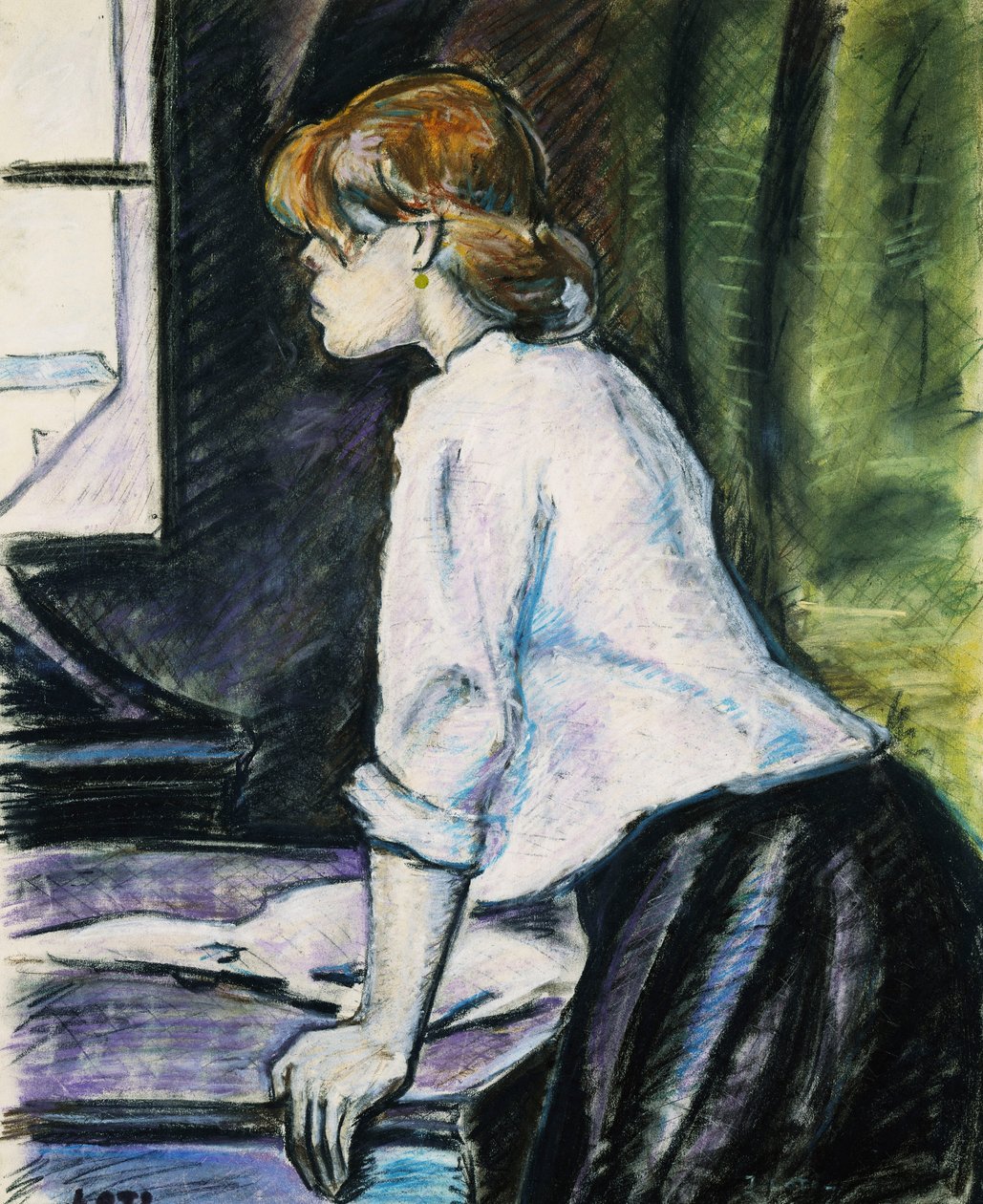 Mädchen am Fenster; Jeune Fille a la Fenetre von Pierre Loti