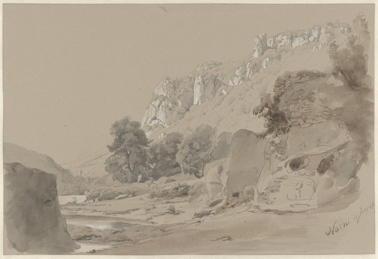 Der Fluss Nera bei Narni von Pierre Louis Dubourcq