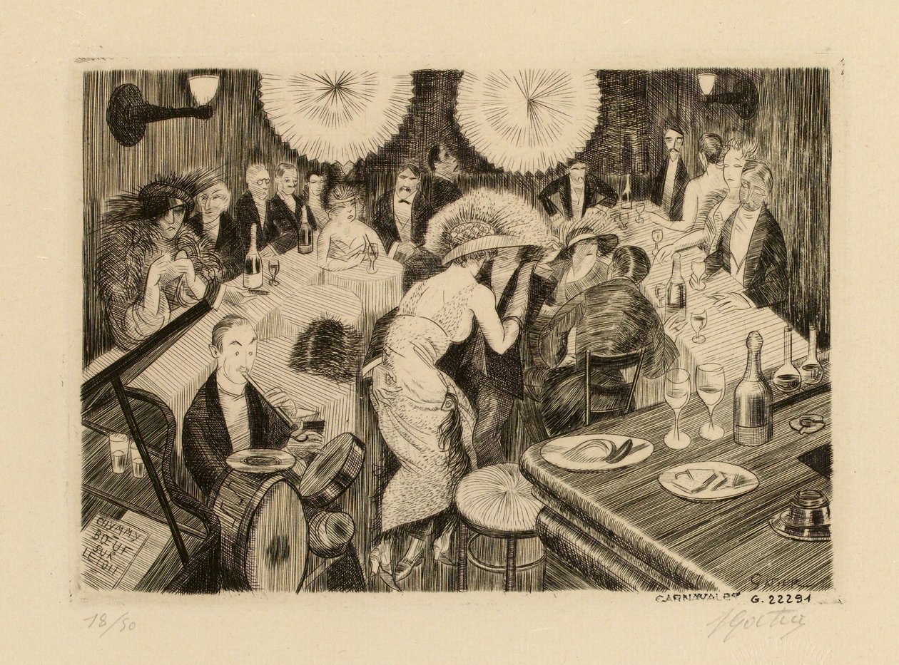 Die Bar im Le Boeuf sur le Toit von Pierre Louis Gatier