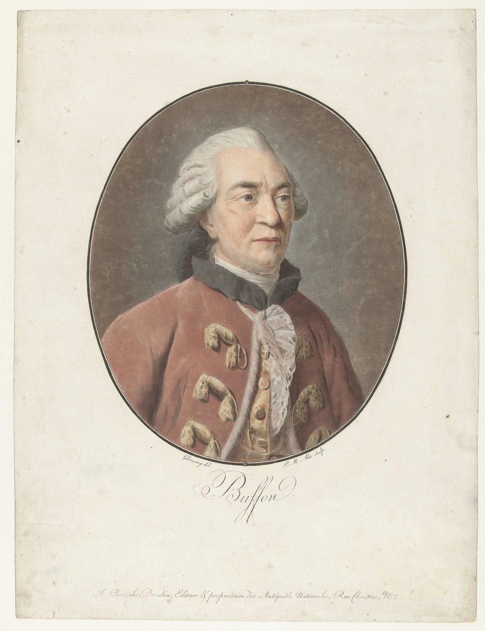 Porträt von Georges Louis Leclerc Graf von Buffon von Pierre Michel Alix