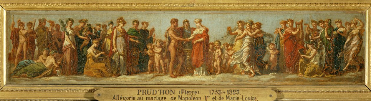 Hochzeit von Hebe und Herkules, Allegorie auf die Hochzeit von Napoleon I und Marie Louise von Pierre Paul (attr. to) Prud