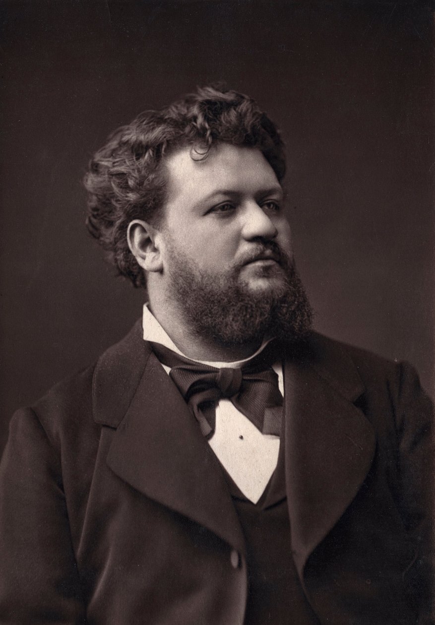 Porträt von Jean Lassalle (1847-1909), französischer Bariton. Photoglyptie Goupil. Fotografie aus dem späten 19. Jahrhundert von Pierre-Petit. von Pierre Petit