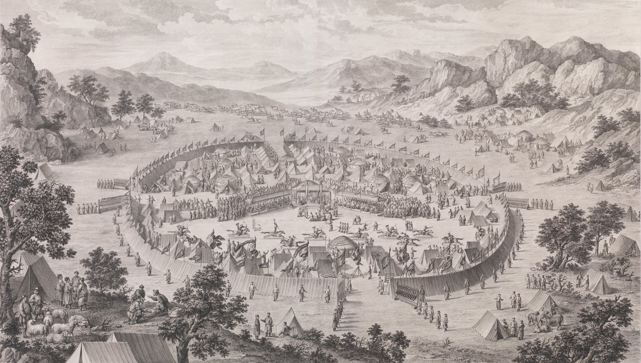 Die Kapitulation des Khans von Badakhsan, 1772 von Pierre Philippe Choffard