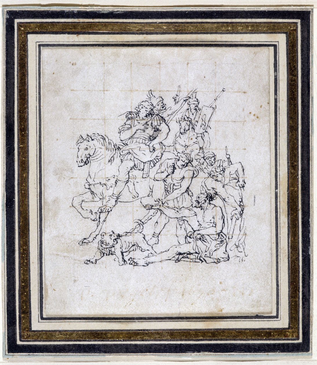 Vorbereitungszeichnung von Pierre Puget (1620-1694) für 