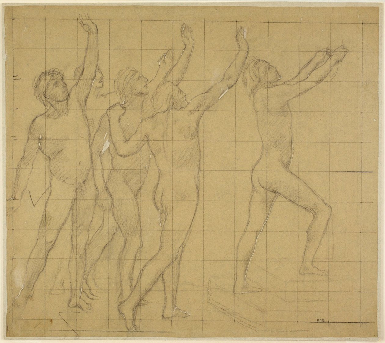 Studie für das Hemicycle der Sorbonne (Die Briefe, Wissenschaften und Künste) von Pierre Puvis de Chavannes