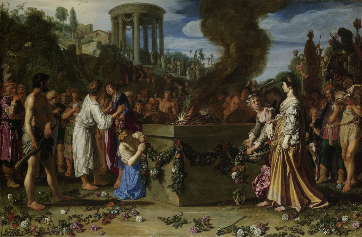 Orestes und Pylades streiten am Altar, 1614 von Pieter Lastman