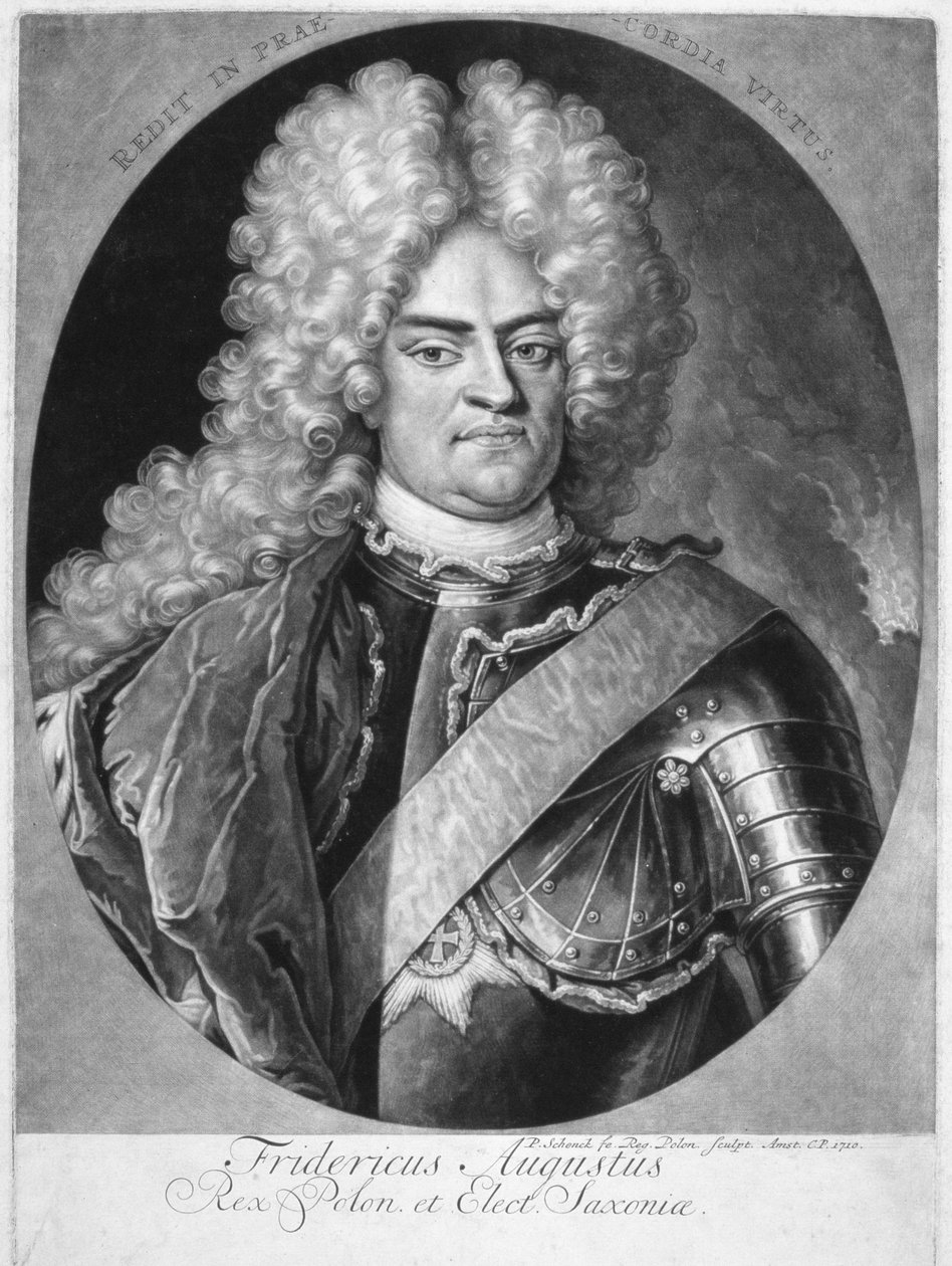 August II. (1670-1733) König von Polen, 1710 von Pieter Schenk