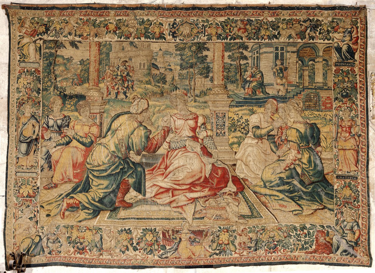 Mark Anton und Kleopatra Wandteppich von Pieter (attr. to) Coecke van Aelst