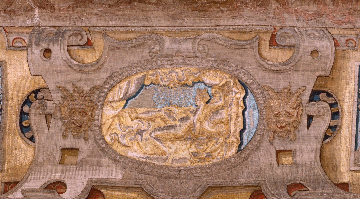 Vertumnus verwandelt sich in einen Bauern (Serie Vertumnus und Pomona) von Pieter (circle of) Coecke van Aelst