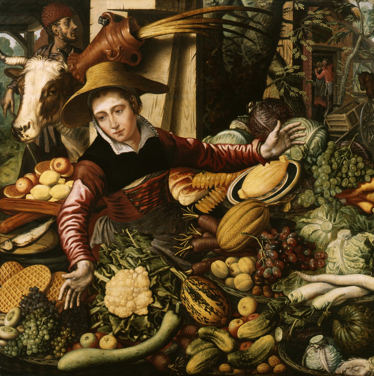 Marktfrau am Gemüsestand von Pieter Aertsen