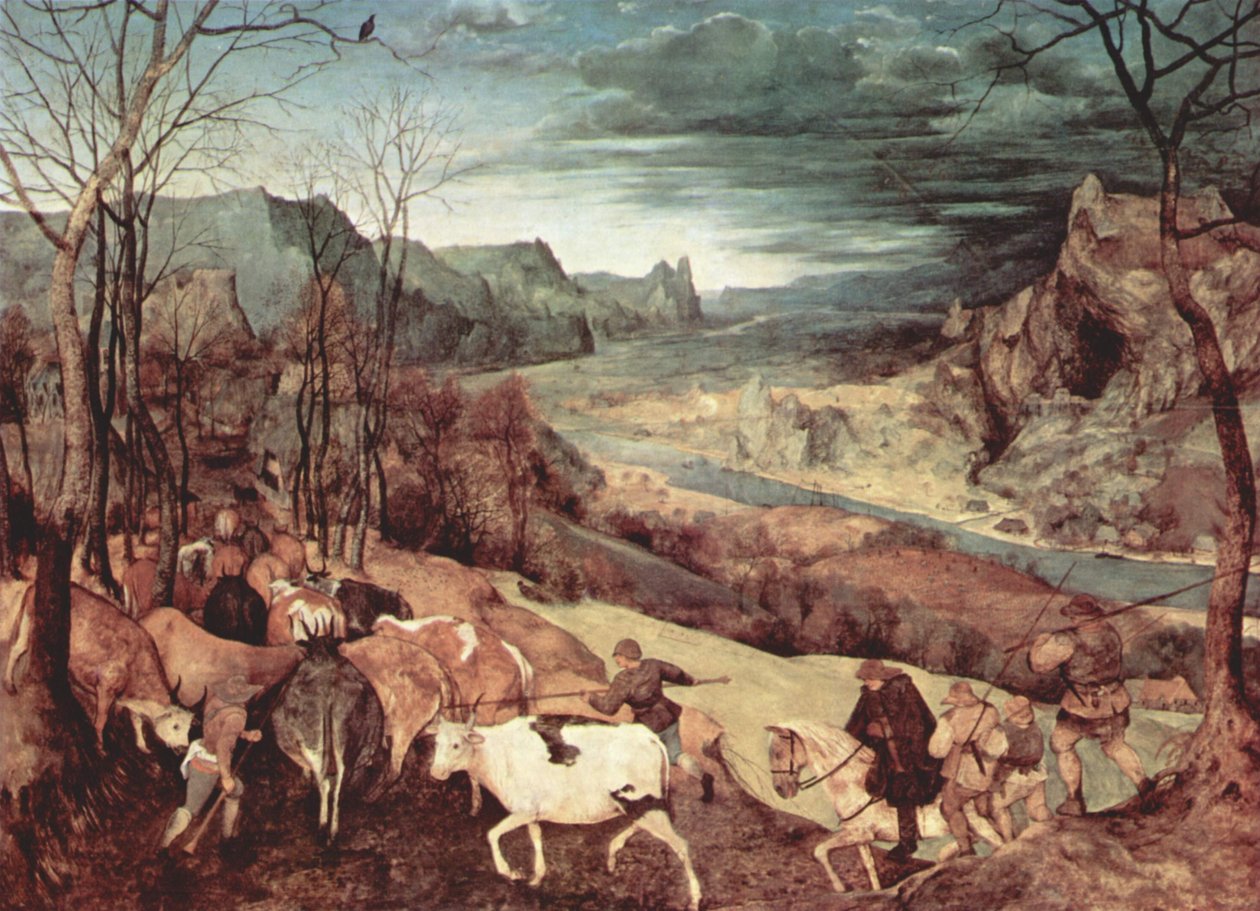 Die Rückkehr der Herde (Herbst) von Pieter Brueghel the Elder
