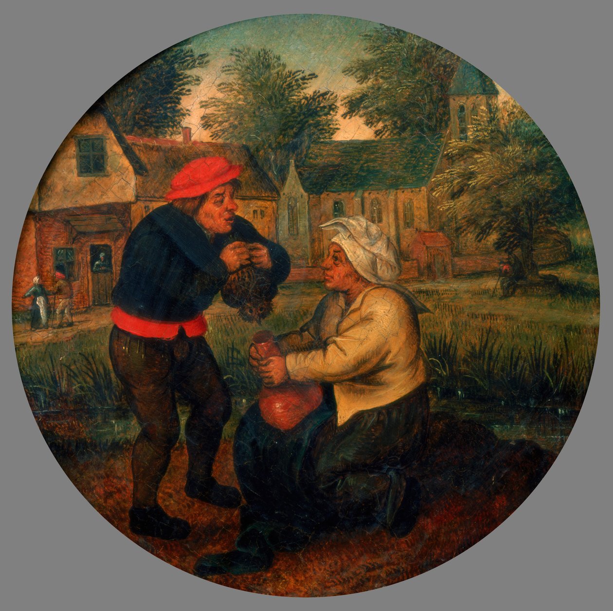 Unidentifiziertes flämisches Sprichwort, spätes 16. frühes 17. Jahrhundert von Pieter Brueghel the Younger