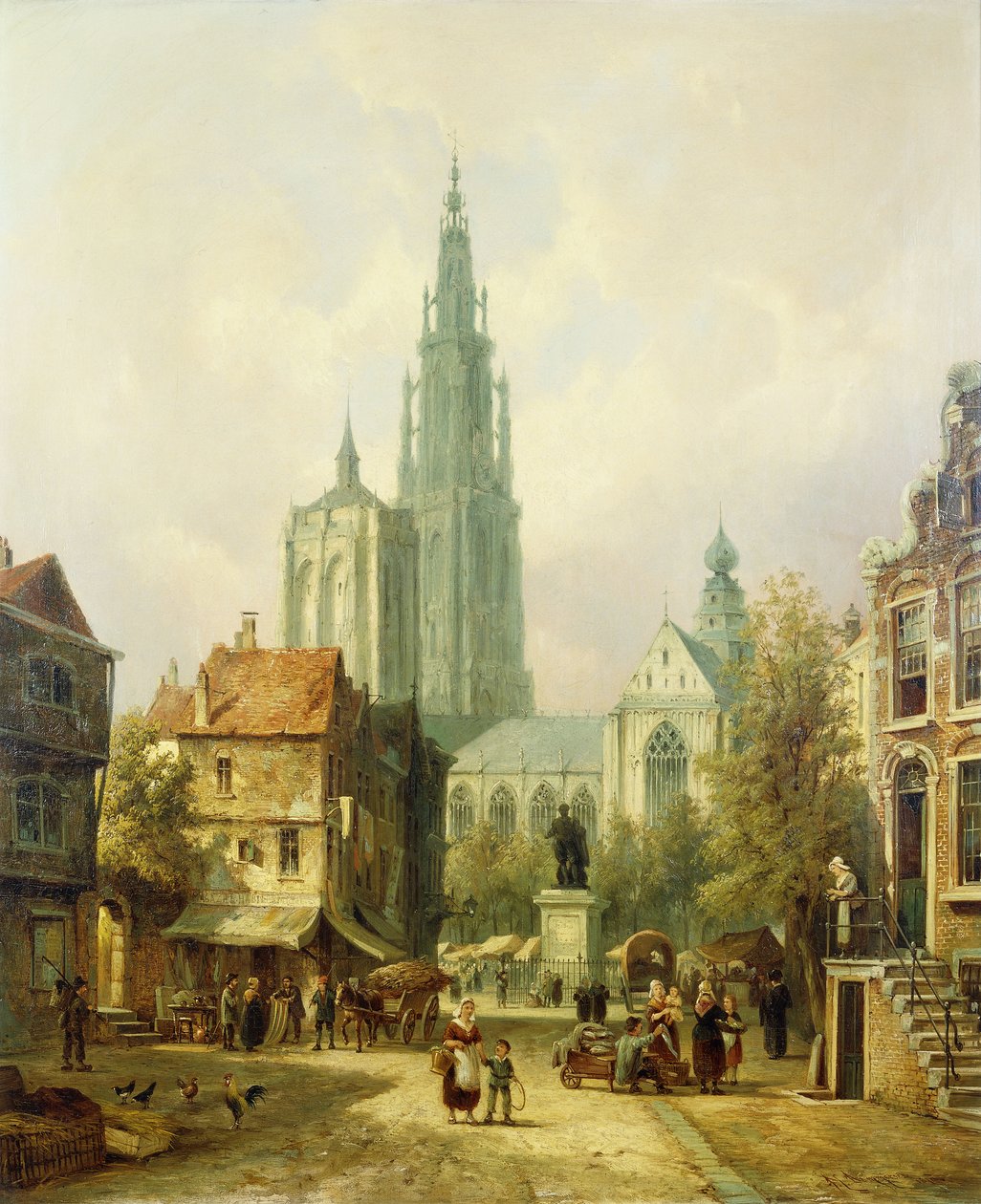 Ein Blick auf Antwerpen, 1870 von Pieter Cornelis Dommershuijzen