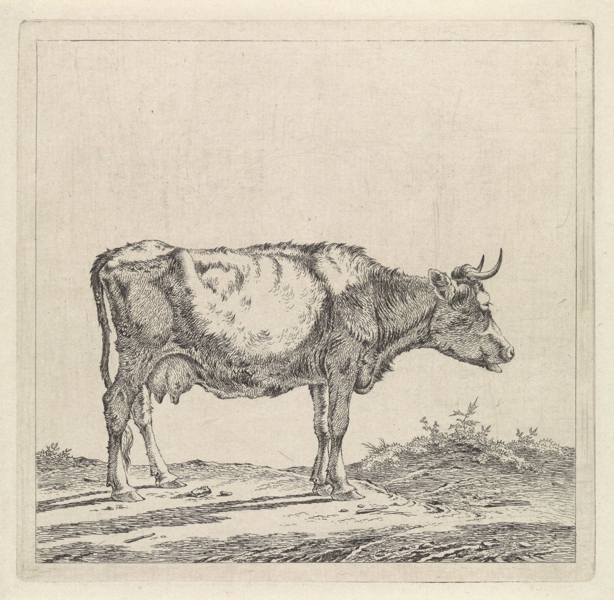 Landschaft mit Kuh am Wasser von Pieter Janson