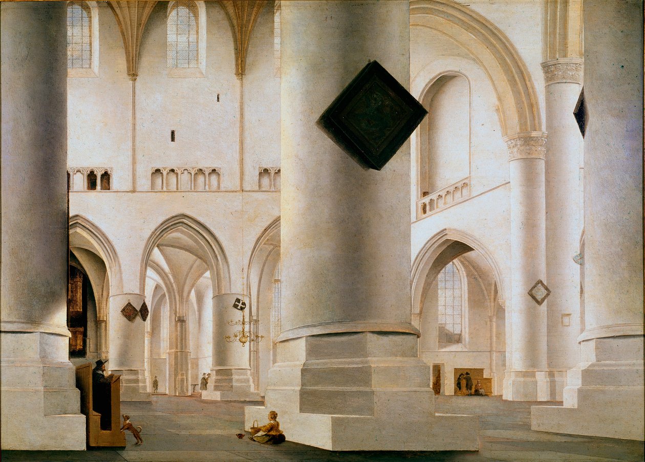 Innenraum der Großen Kirche von Haarlem. Gemälde von Pieter Saenredam, 1636-1637 von Pieter Jansz Saenredam