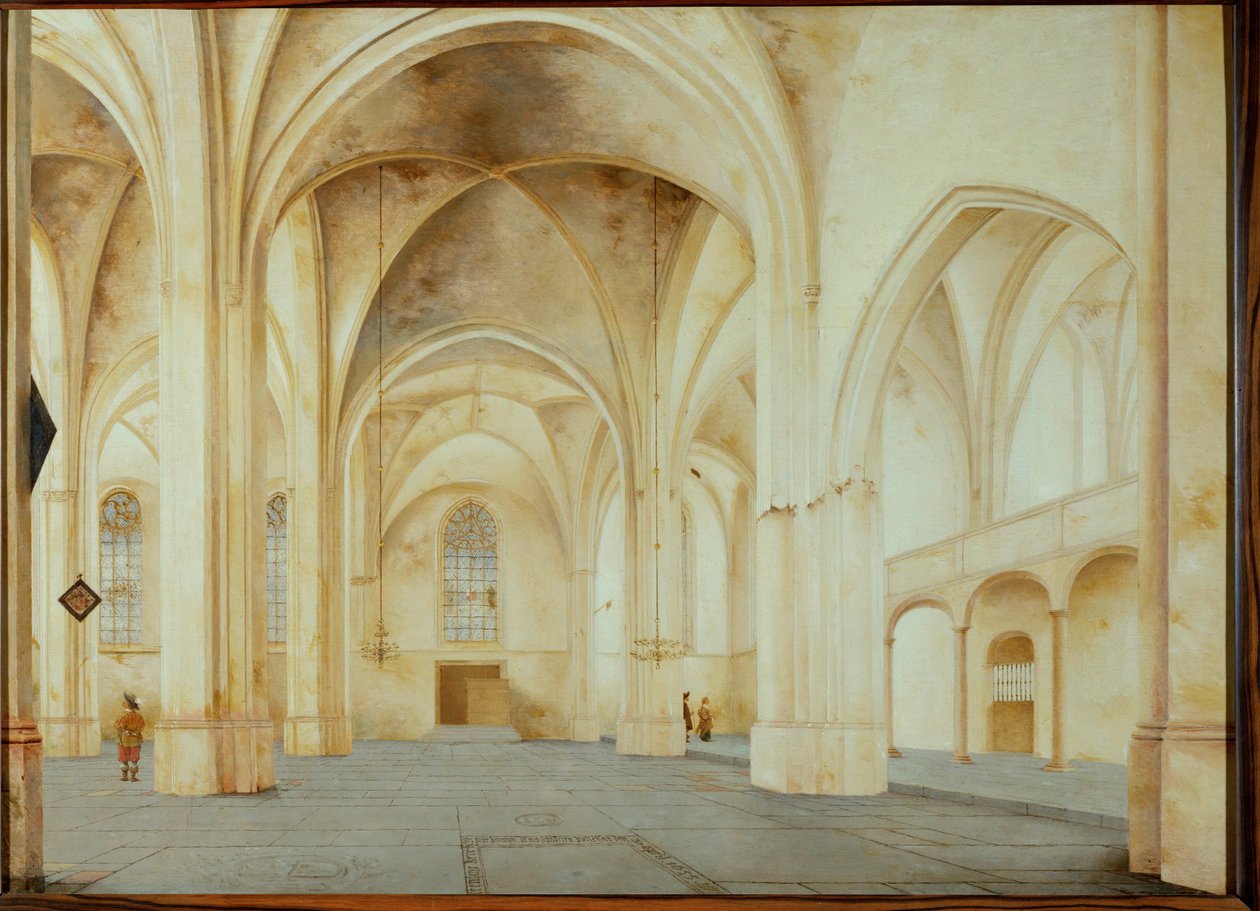Innenraum der Kirche von Sankt Cunera in Rhenen, Niederlande von Pieter Jansz Saenredam