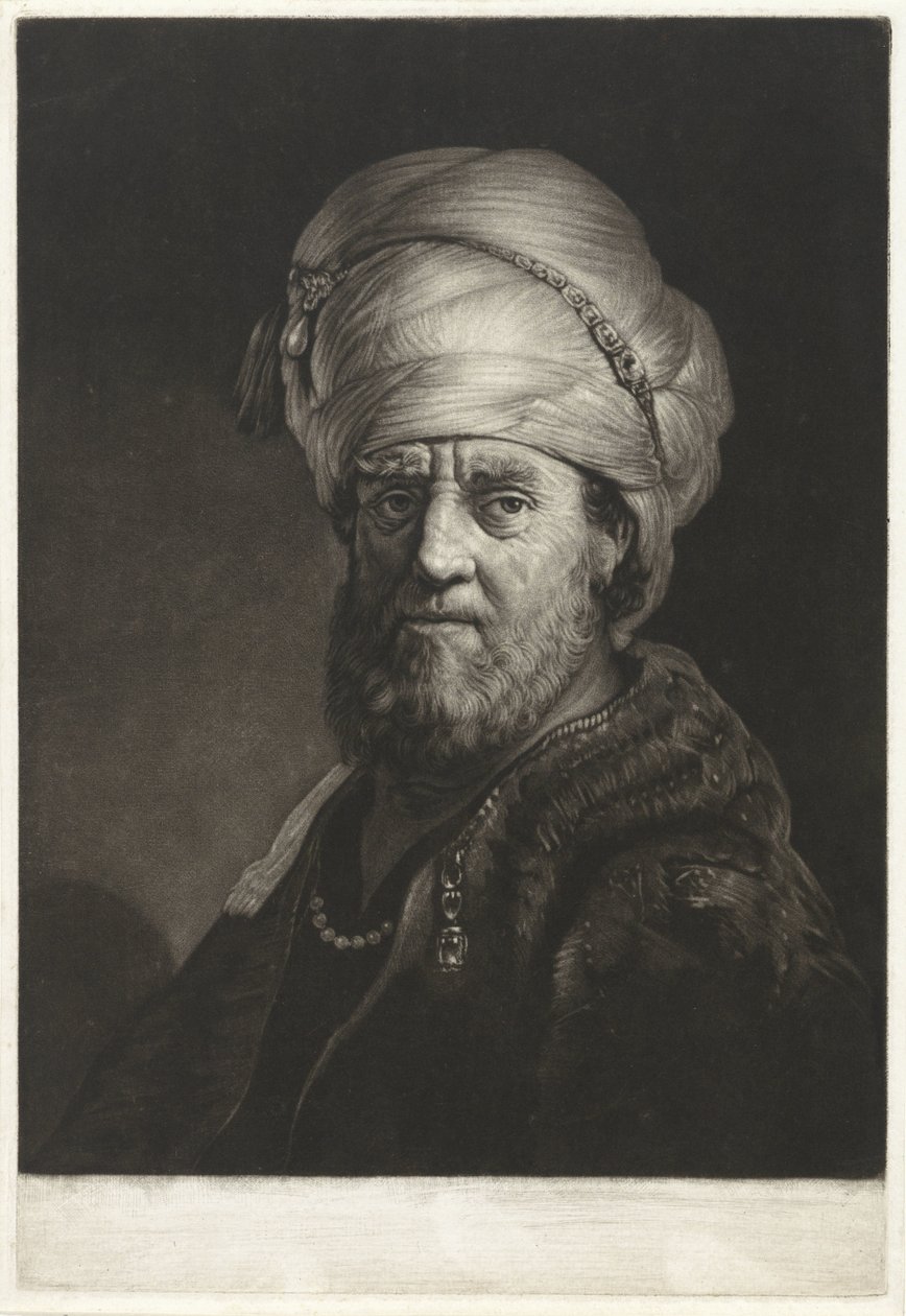 Porträtbüste eines Mannes mit Turban von Pieter Louw