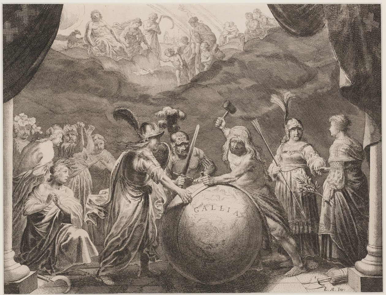 Herkules stellt Gallia wieder her von Pieter Nolpe