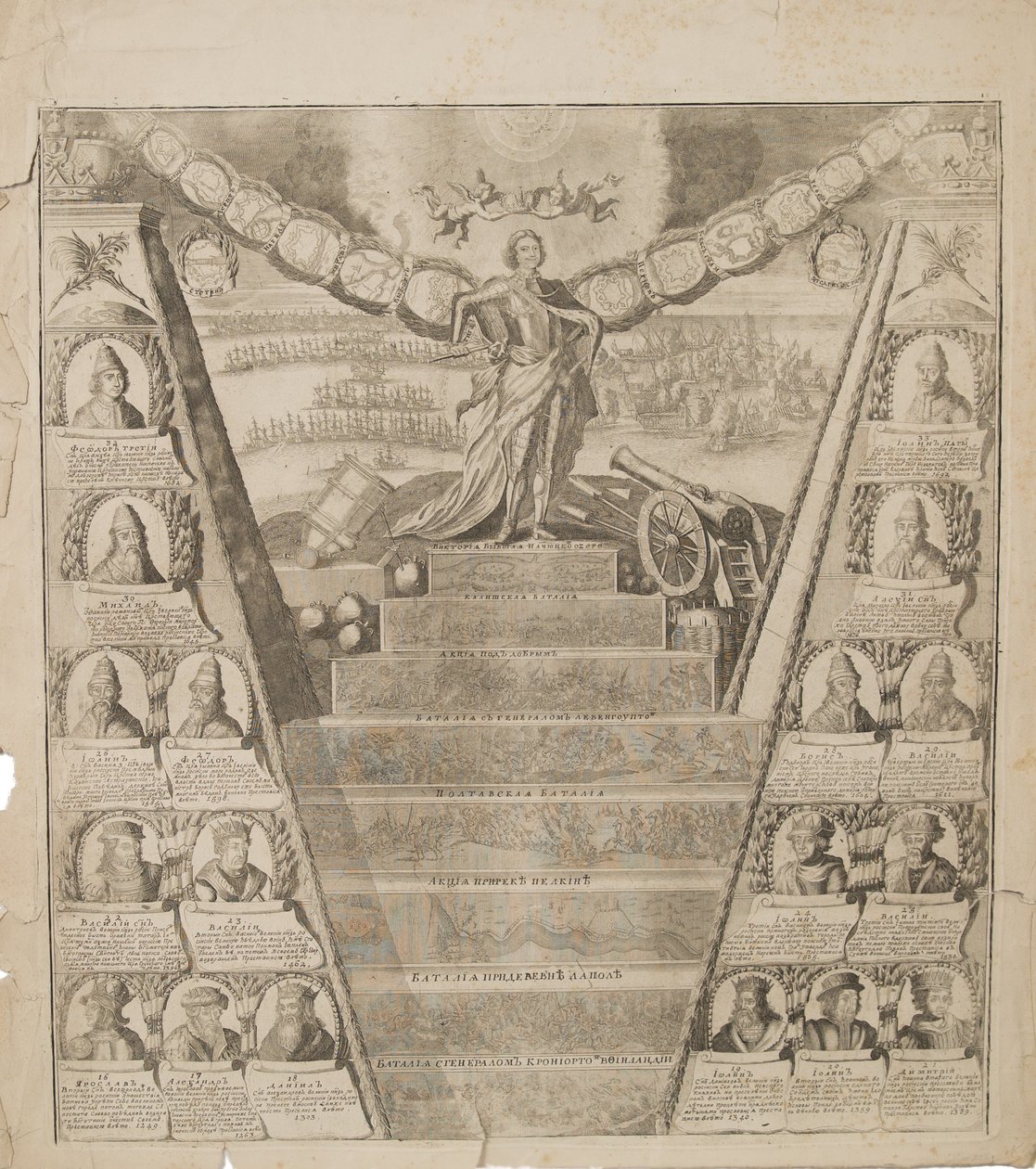 Die Apotheose von Peters militärischem Ruhm, 1717 von Pieter Pickaert
