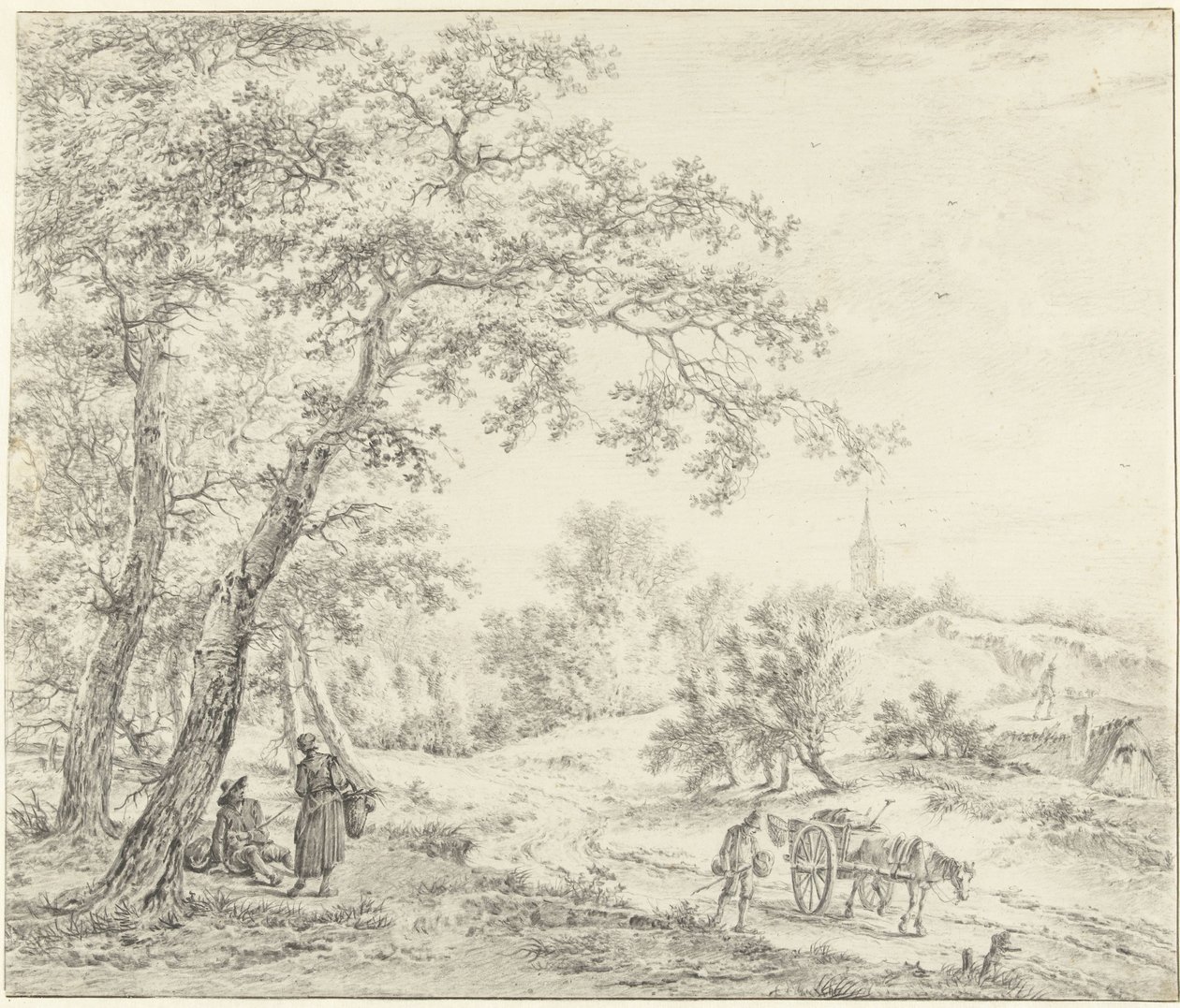 Nordholländische Landschaft (Egmond Richtung Castricum?) von Pieter Pietersz. Barbiers