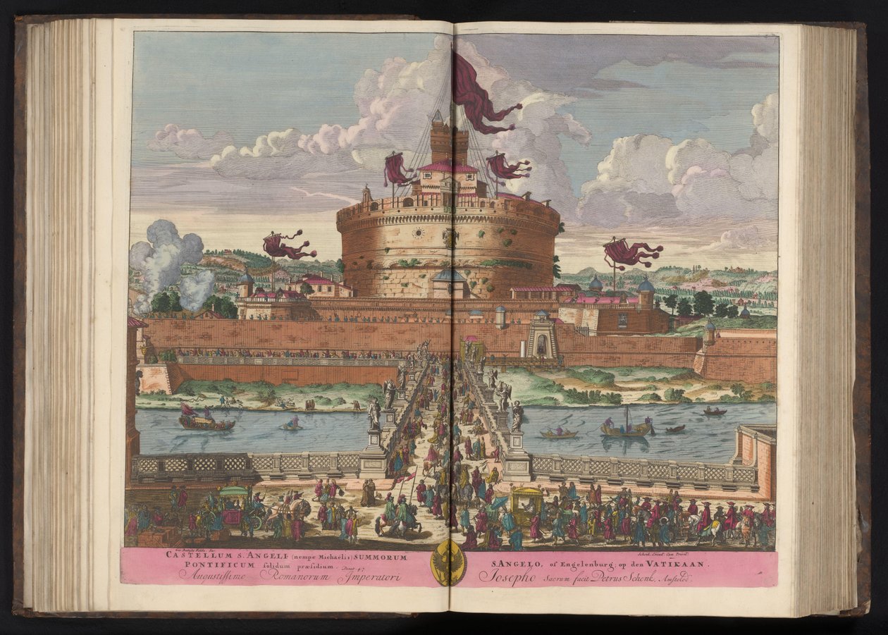 Engelsburg am Tiber in Rom von Pieter Schenk (I)