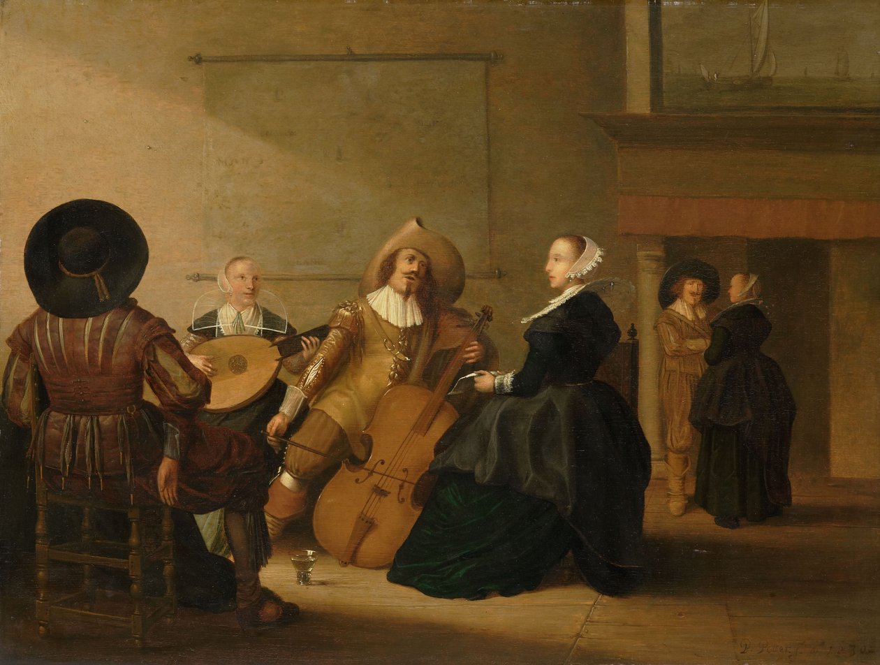 Eine musikalische Gesellschaft in einem Innenraum von Pieter Symonsz. Potter