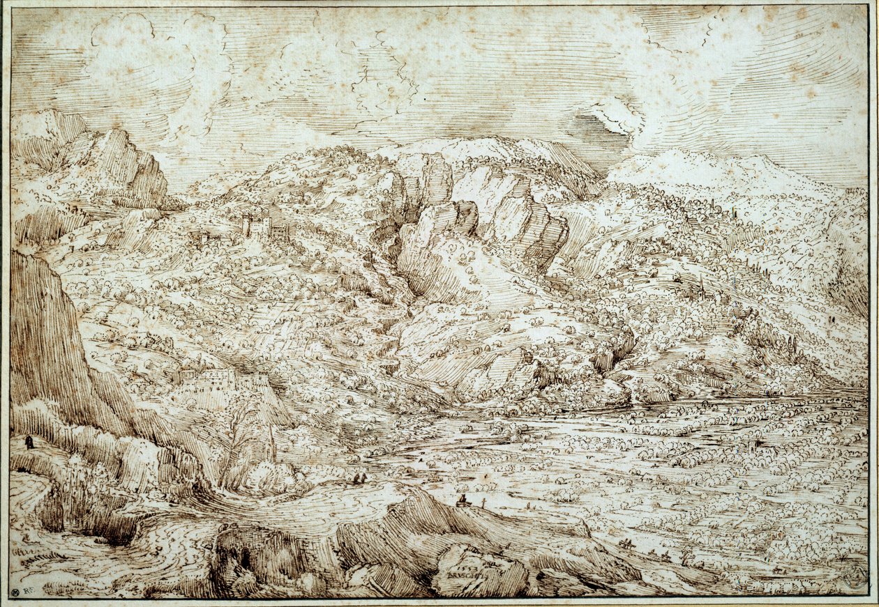Landschaft der Alpen von Pieter Bruegel the Elder