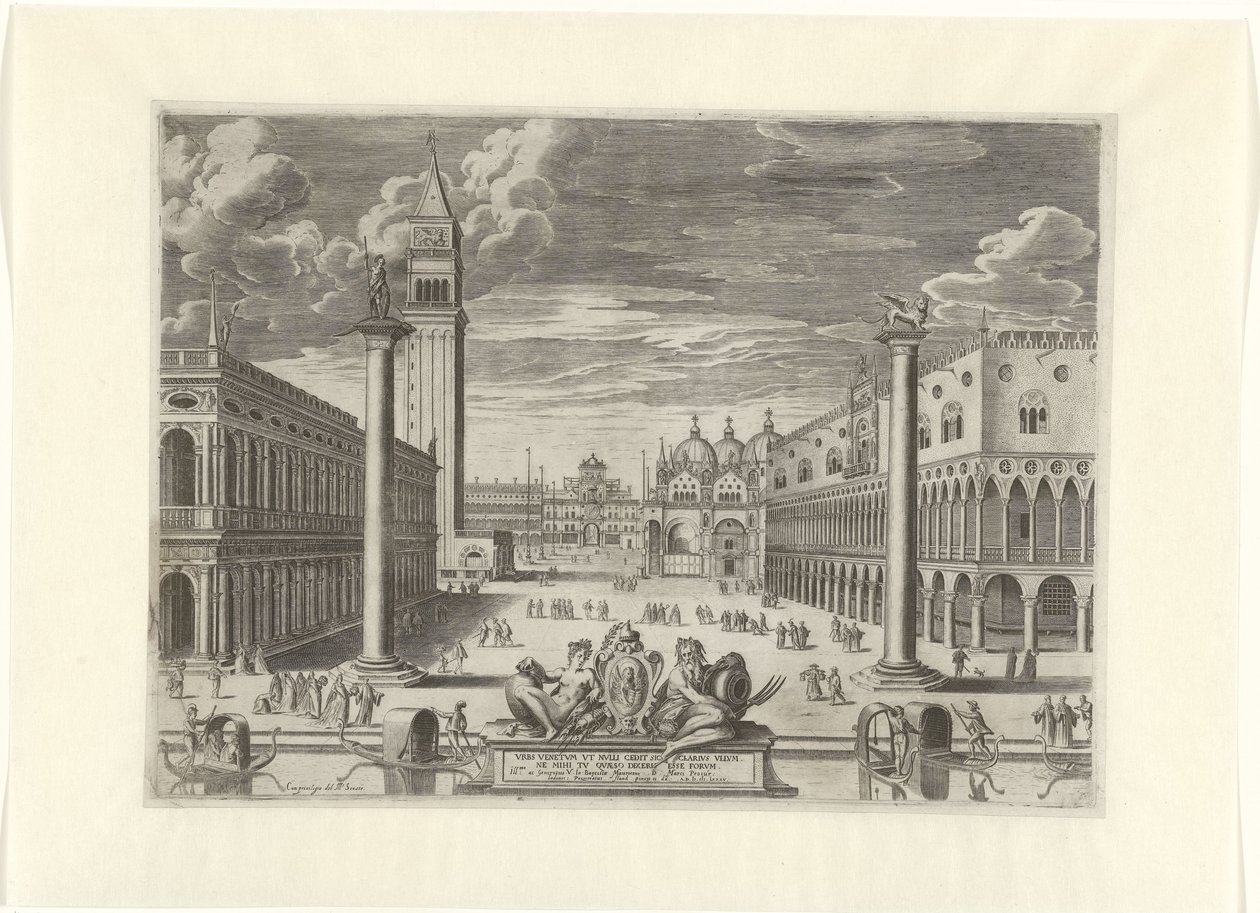 Ansicht der Piazzetta in Venedig, 1585 von Pieter de Jode (I)