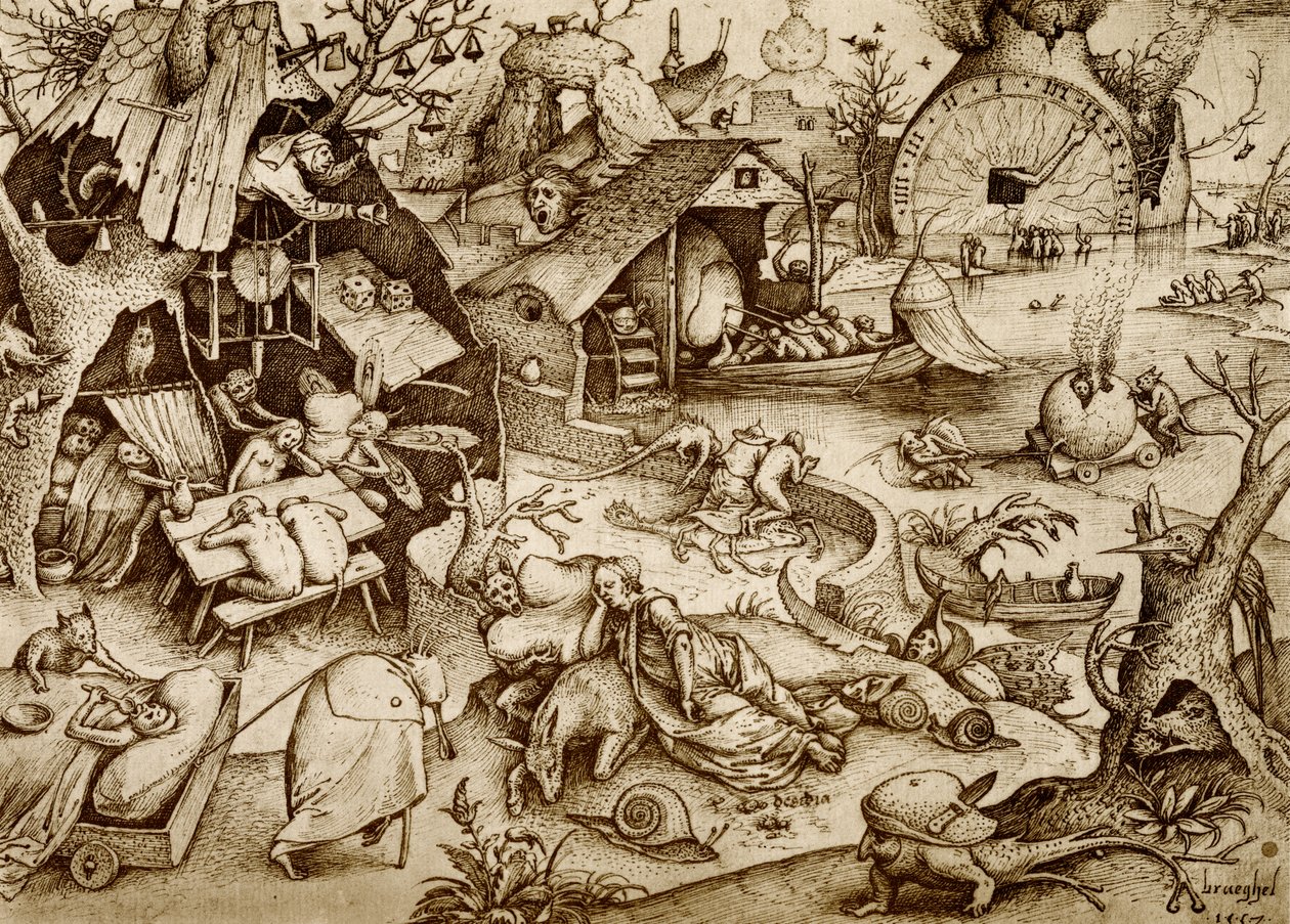 Allegorie der Faulheit und Langsamkeit von Pieter the Elder Bruegel