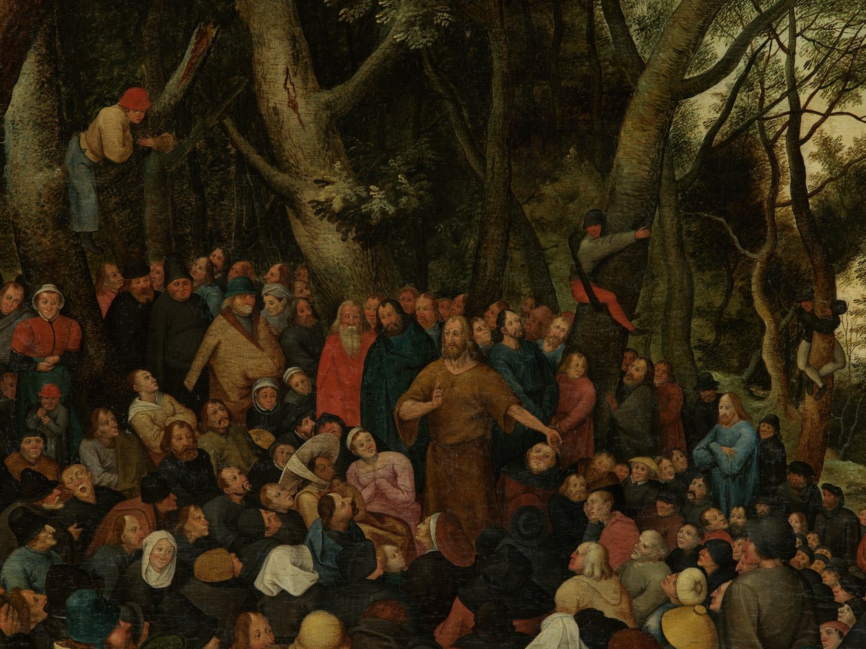 Detail von Johannes predigt der Menge von Pieter the Younger (after) Brueghel