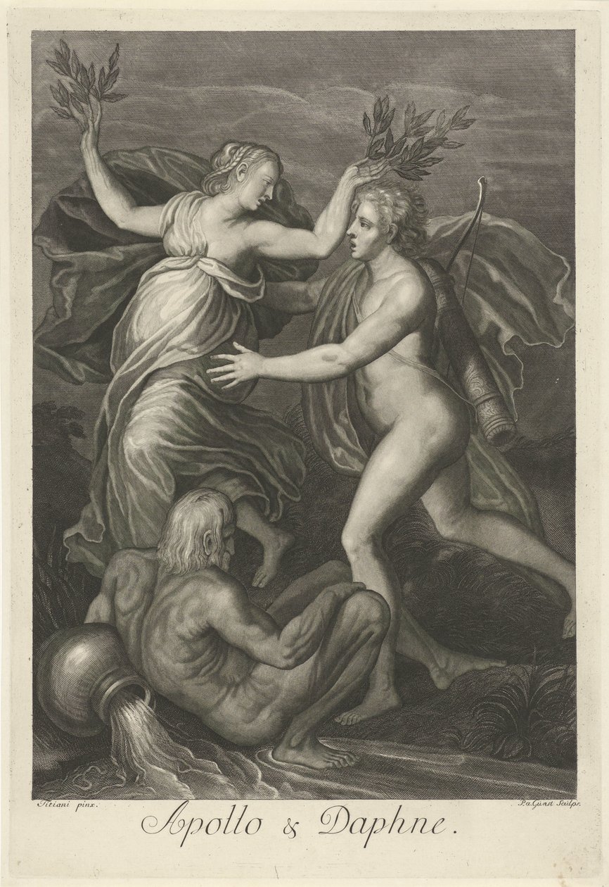 Apollo und Daphne (Serie: Mythologische Liebesgeschichten) von Pieter van Gunst