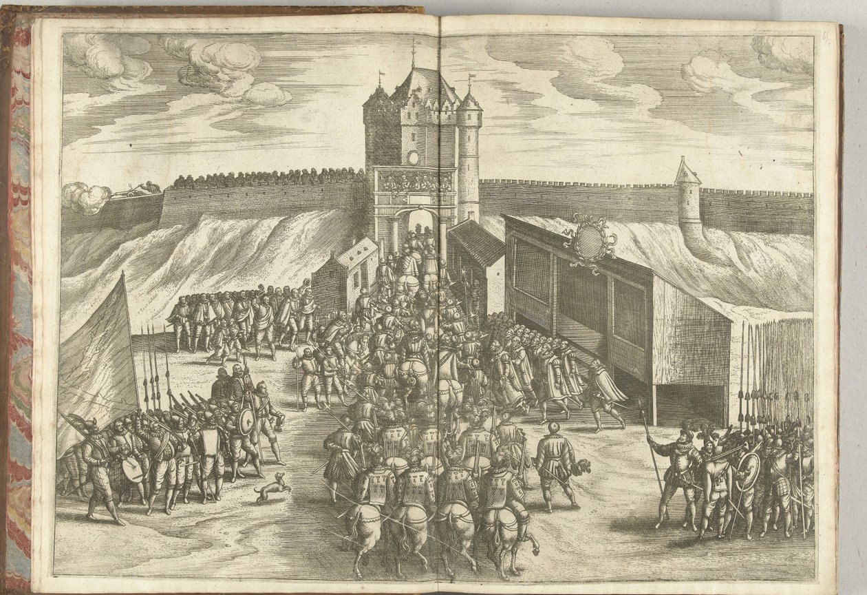 Einzug von Erzherzog Ernst bei einem Stadttor von Brüssel, 1594 von Pieter van der Borcht (I) (attributed to)