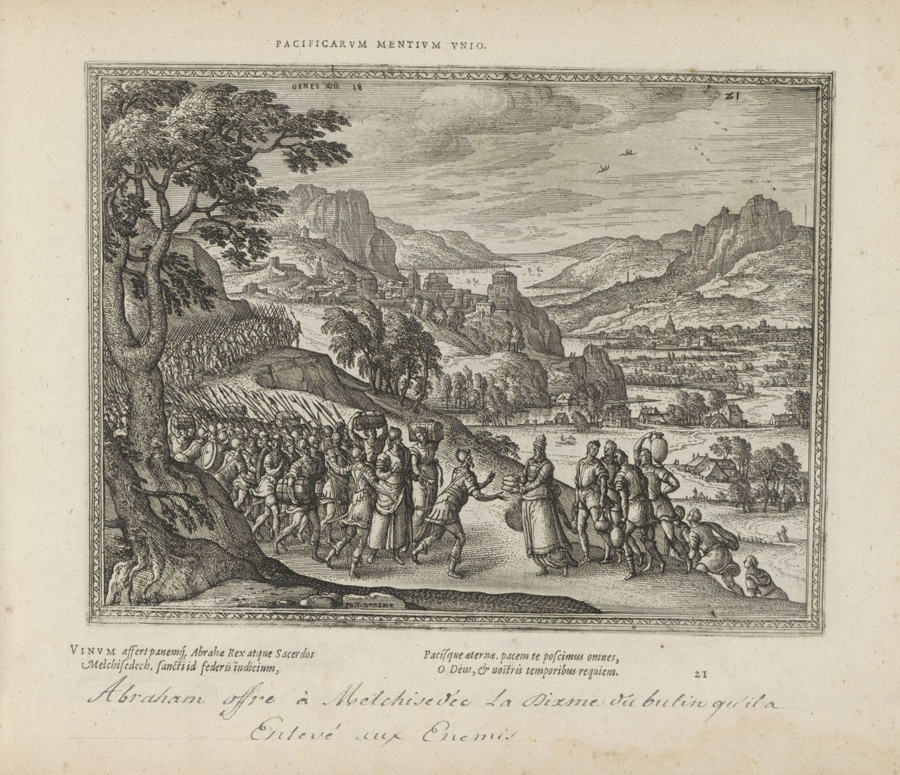 Abrahams Begegnung mit Melchisedek von Pieter van der Borcht (I)
