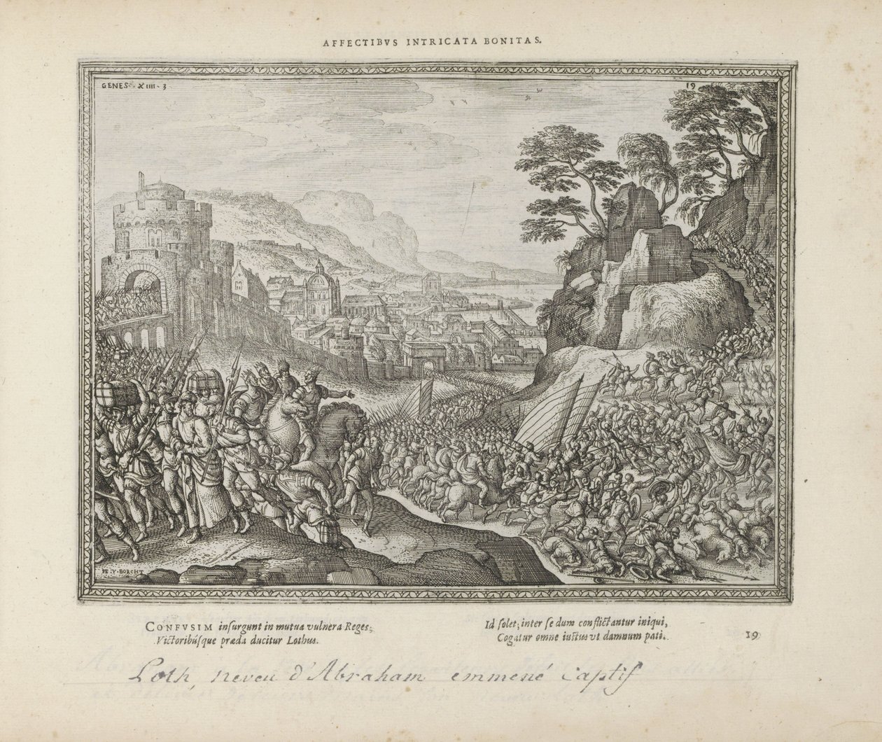 Lot wird aus Sodom weggeführt von Pieter van der Borcht (I)