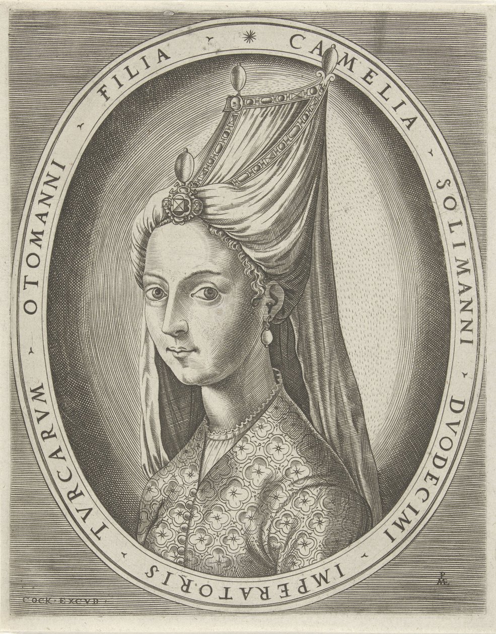 Porträt von Camalia, Tochter von Suleyman I. dem Großen (Porträts von Herrschern) von Pieter van der Heyden