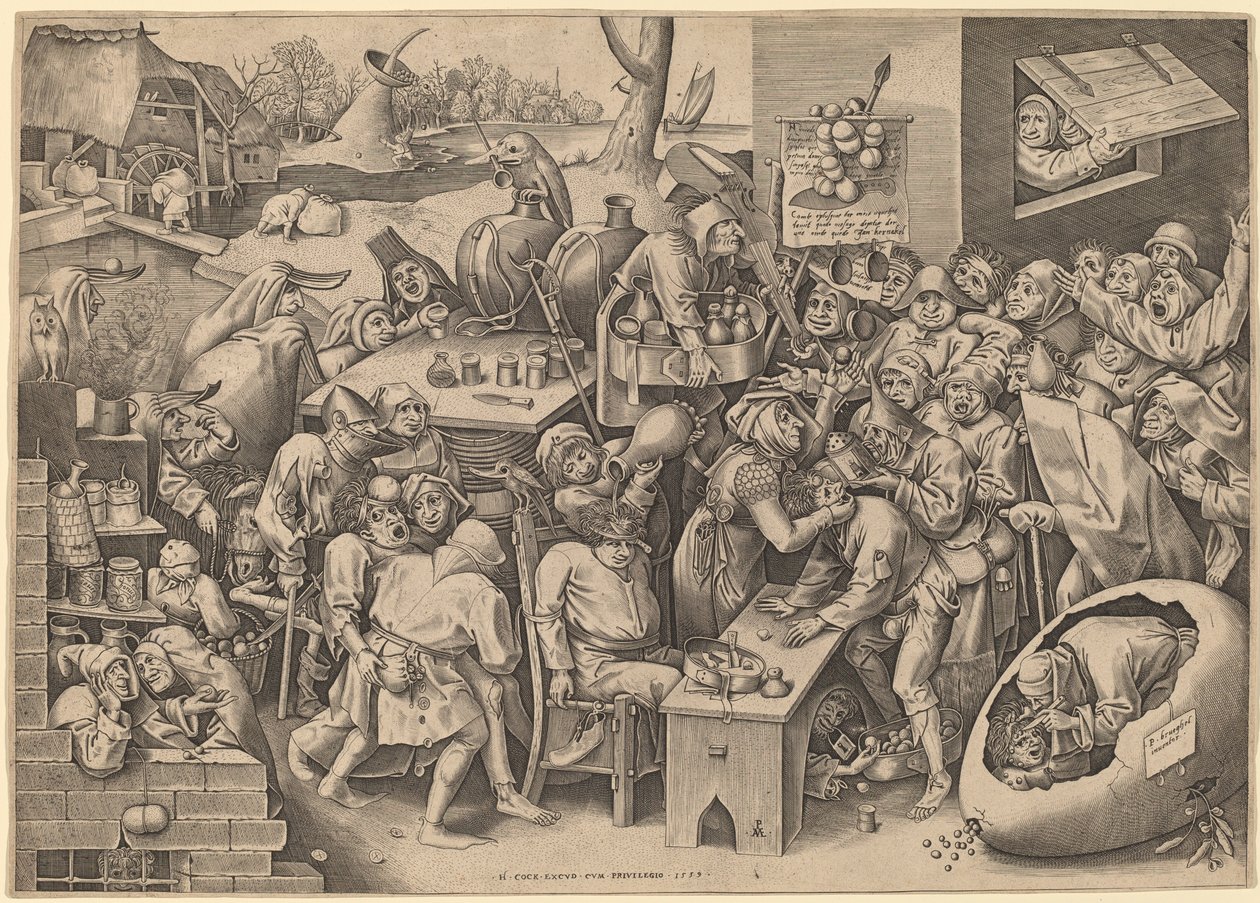 Die Hexe von Malleghem von Pieter van der Heyden after Pieter Bruegel the Elder