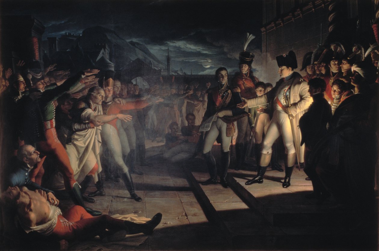 Der Eid der Sachsen an Napoleon Bonaparte nach der Schlacht von Jena-Auerstedt, 14. Oktober 1806, 1820 von Pietro Benvenuti