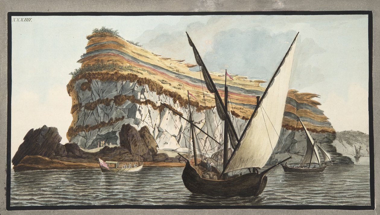Ansicht vom Meer des Kaps Capo dell