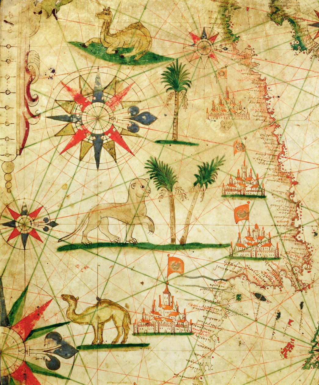 Die Nordküste Afrikas, aus einem nautischen Atlas, 1651 (Detail) von Pietro Giovanni Prunes