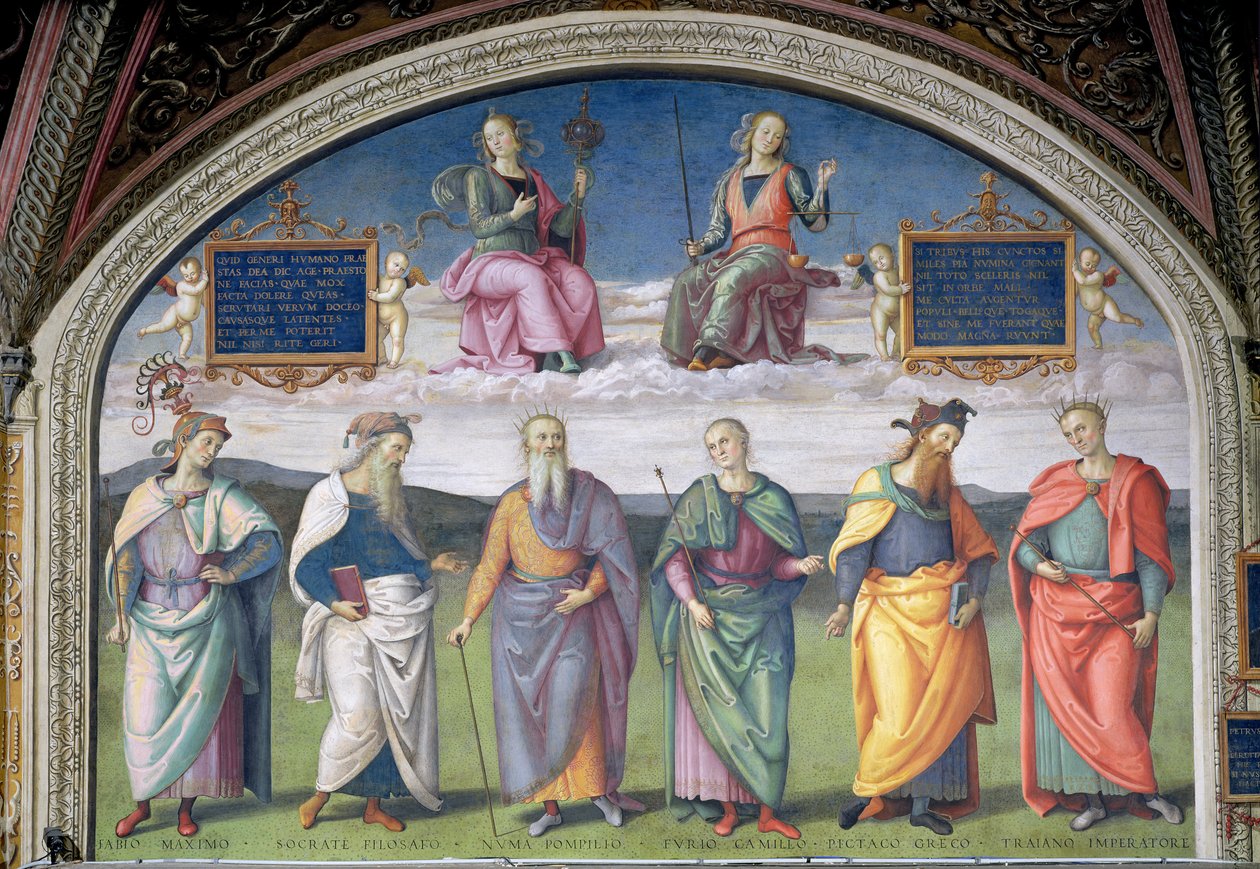 Lunette der Klugheit und Gerechtigkeit, aus der Sala dell
