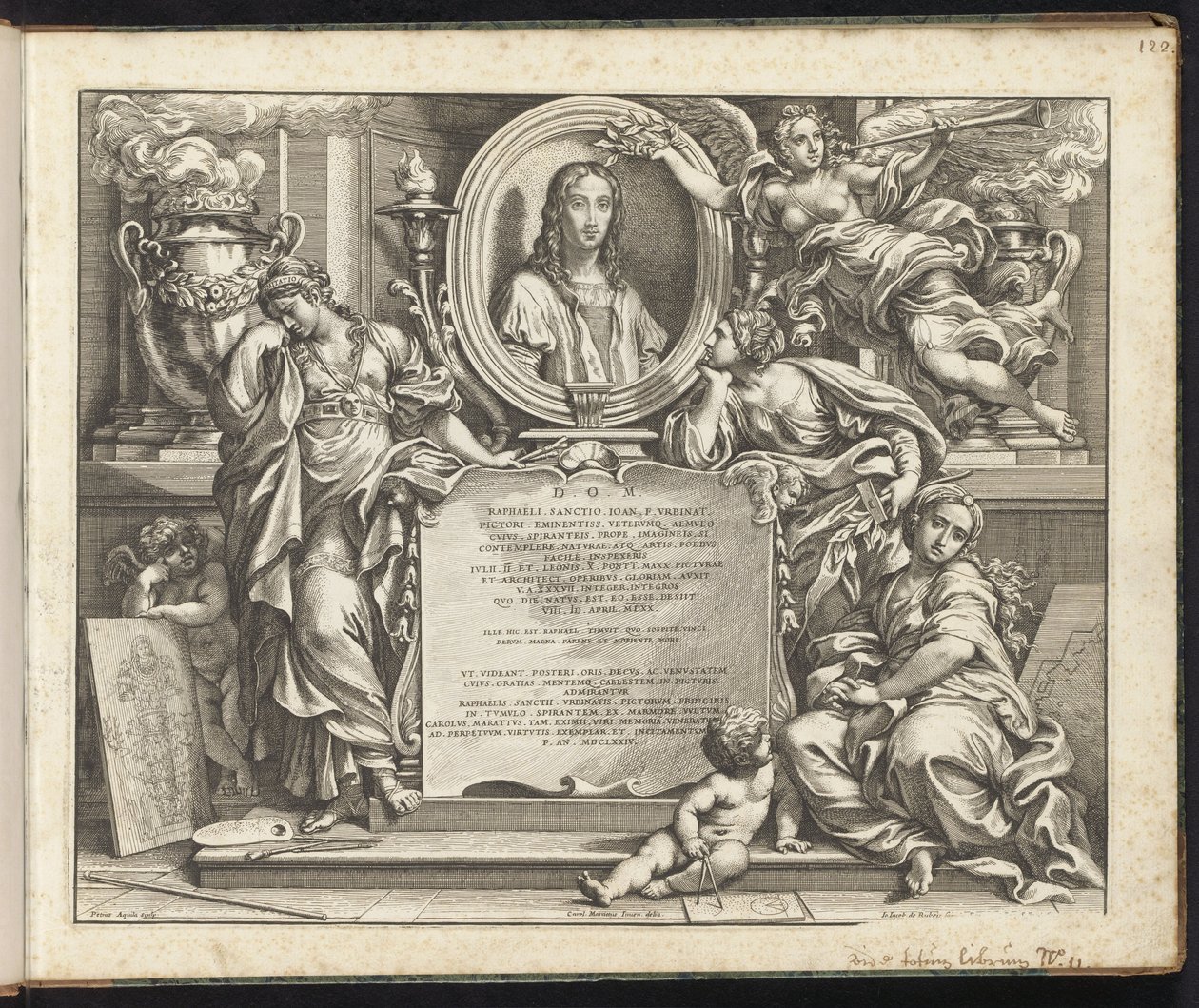 Porträt von Raffael von Pietro Aquila