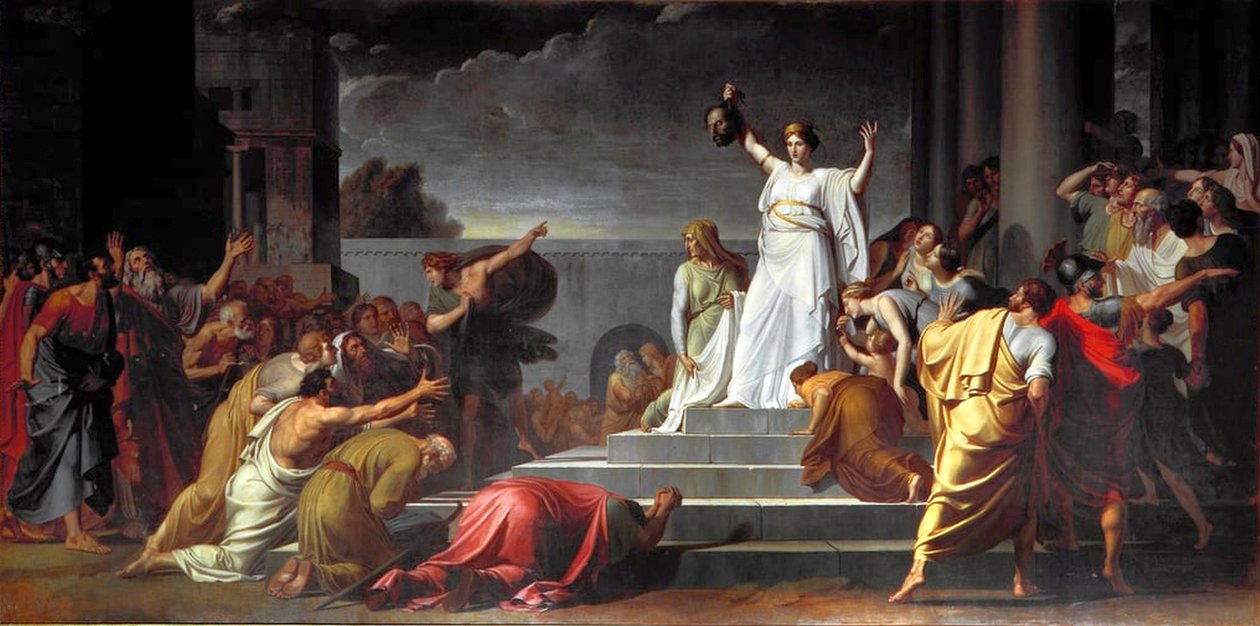 Judith hält den Kopf von Holofernes von Pietro Benvenuti