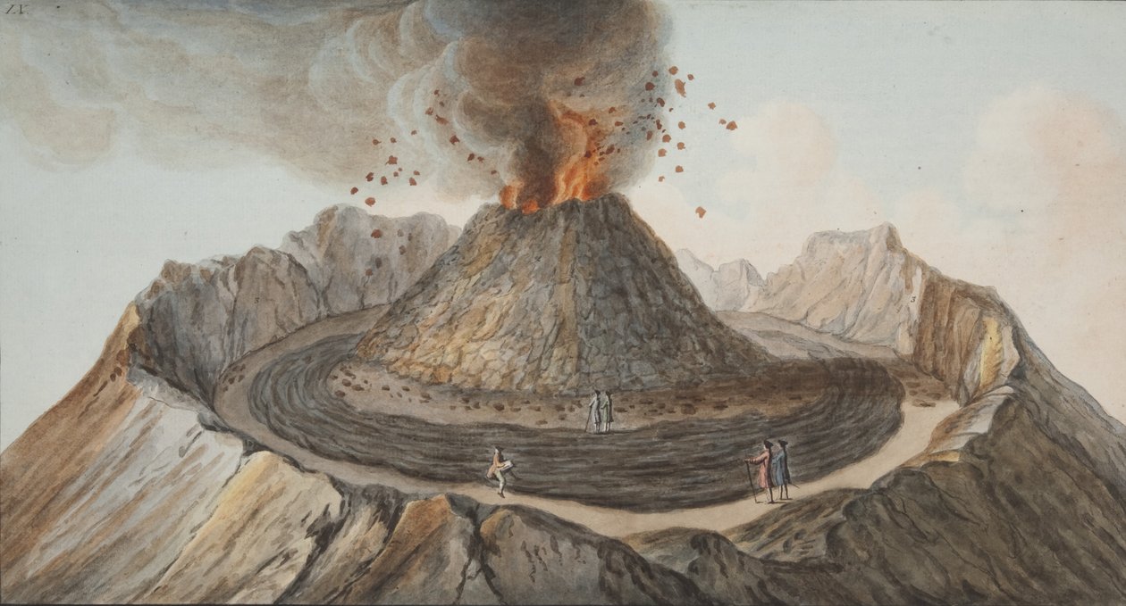 Tafel IX aus Campi Phlegraei: Beobachtungen der Vulkane der beiden Sizilien von William Hamilton, 1776 von Pietro Fabris
