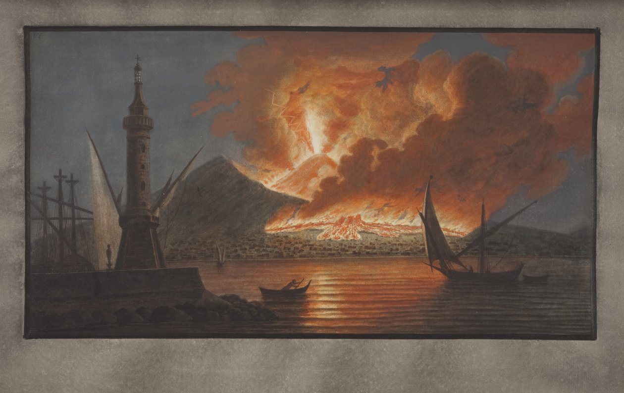 Tafel VI aus Campi Phlegraei: Beobachtungen der Vulkane der beiden Sizilien von William Hamilton, 1776 von Pietro Fabris
