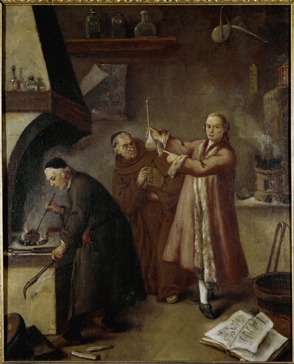 Das Labor des Alchemisten von Pietro Longhi