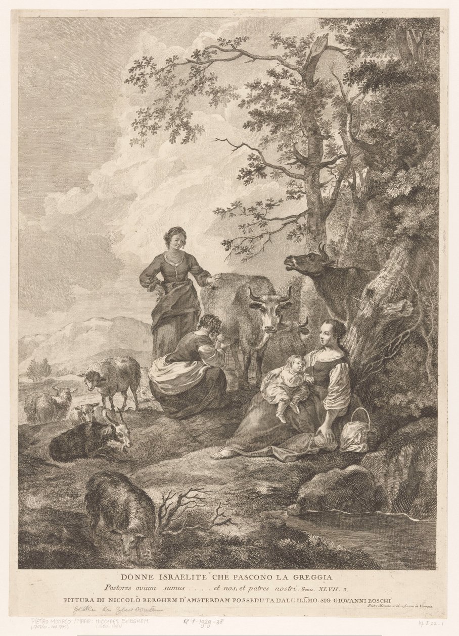 Israelitische Frauen hüten die Herde von Pietro Monaco