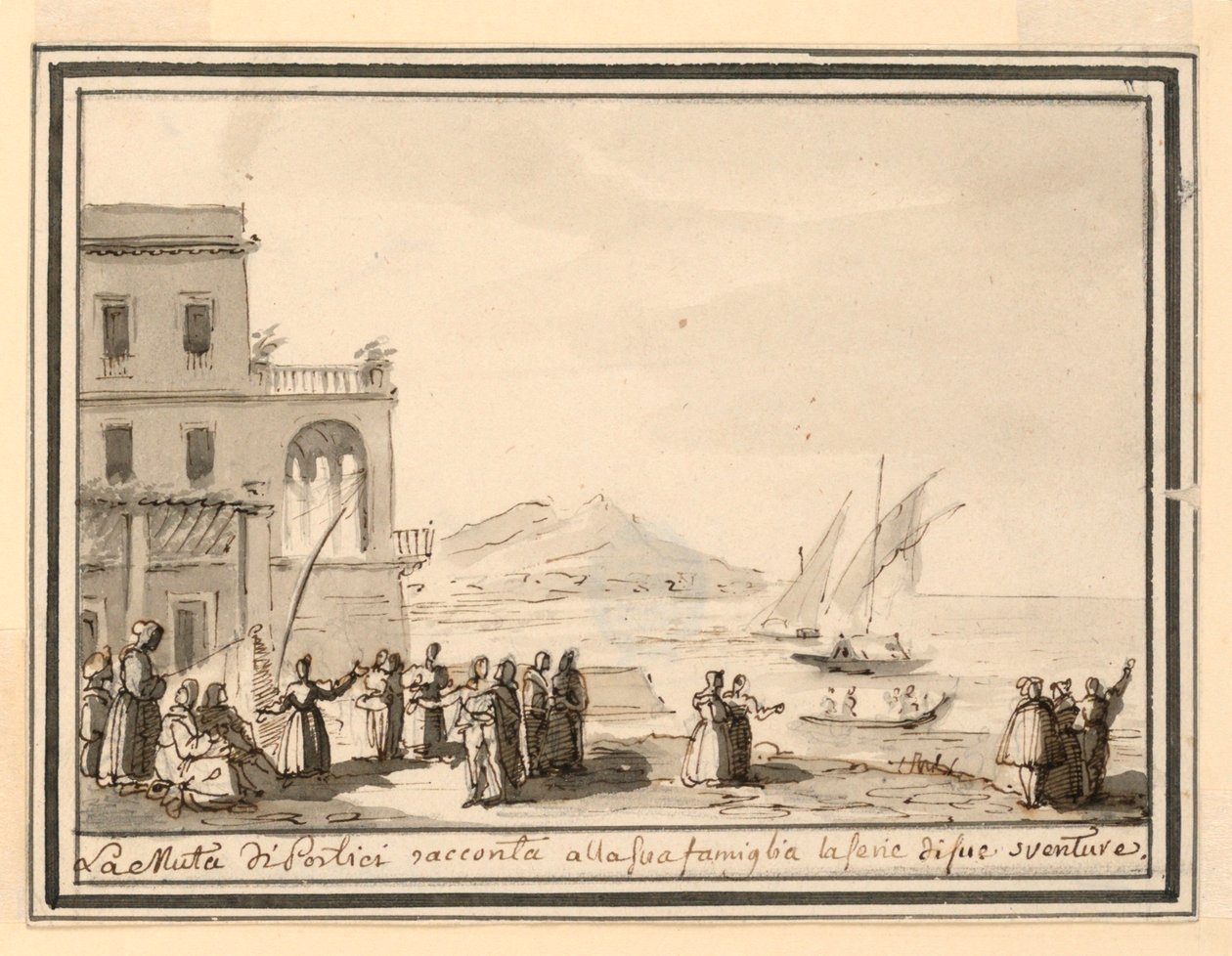 Bühnenbild, Hafenstadt von Pietro Narducci