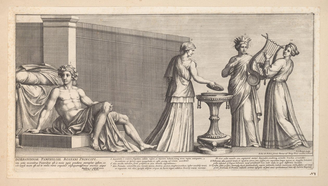 Aldobrandinische Hochzeit (rechter Teil) von Pietro Sante Bartoli
